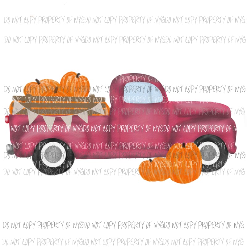 red pumpkin trunk Sublimation transfers Heat Transfer