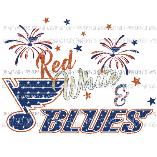 Red white and blues hockey 1 Sublimation transfers Heat Transfer