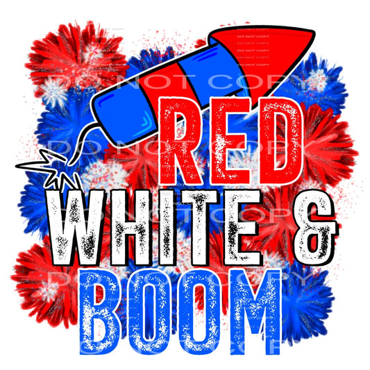 red white and boom #6718 Sublimation transfers - Heat 