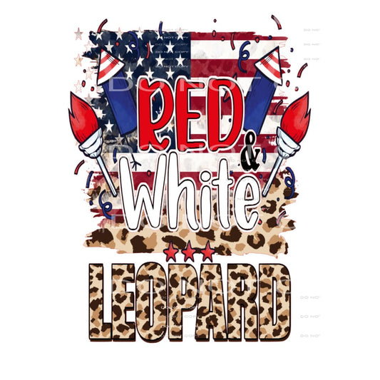 Red White Leopard #5308 Sublimation transfers - Heat