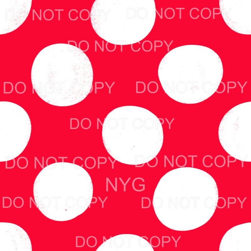 Red White Polka Dot Sheet #326 Sublimation transfers - Heat 