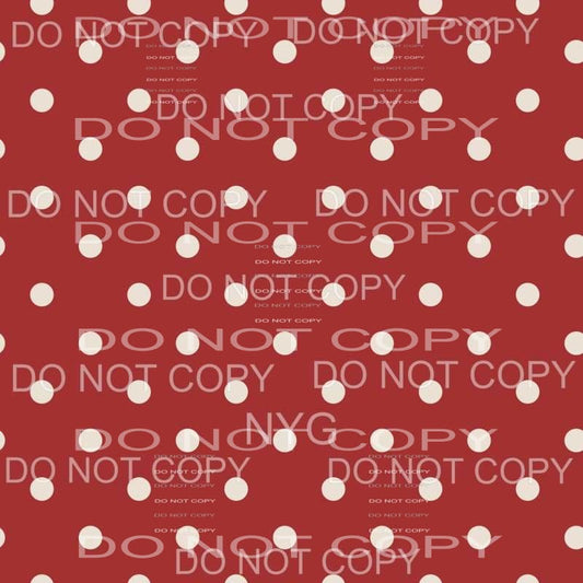 Red White Polka Dot Sheet #847 Sublimation transfers - Heat 