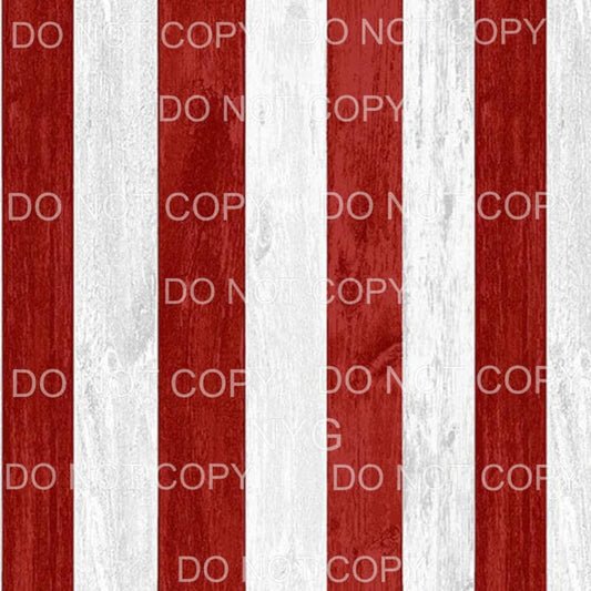 Red White Stripes Flag Sheet Sublimation transfers - 13 x 9 