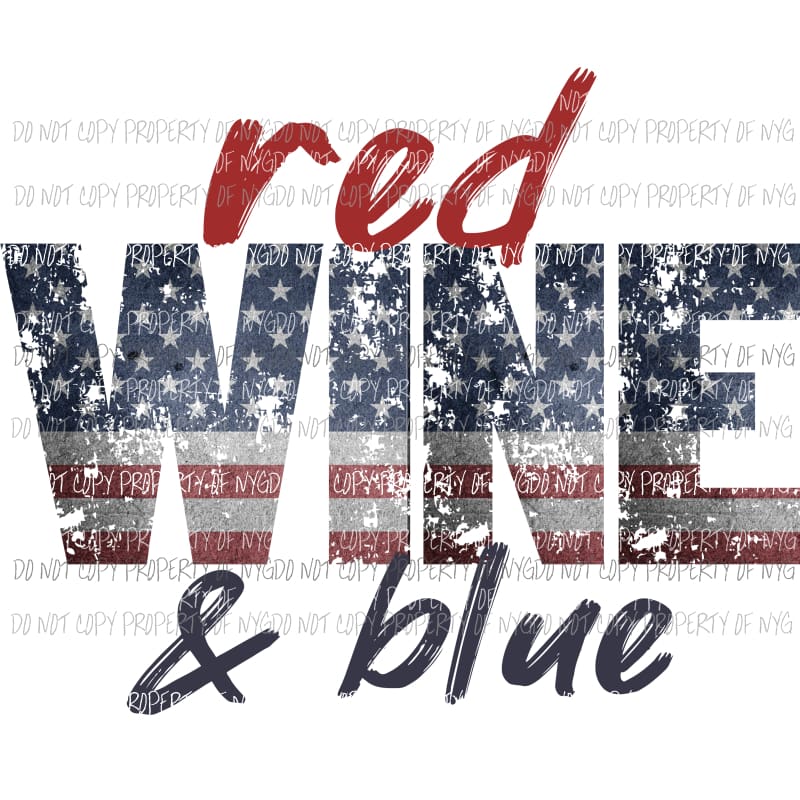 Red wine and blue Sublimation transfers Heat Transfer