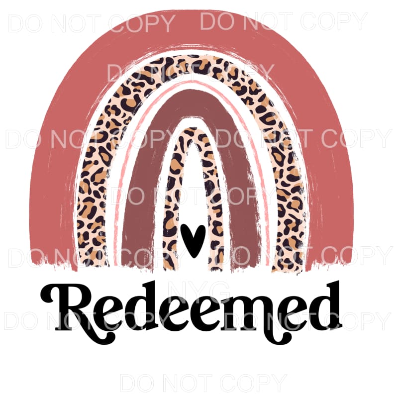Redeemed Rainbow Half Leopard Sublimation transfers - Heat 