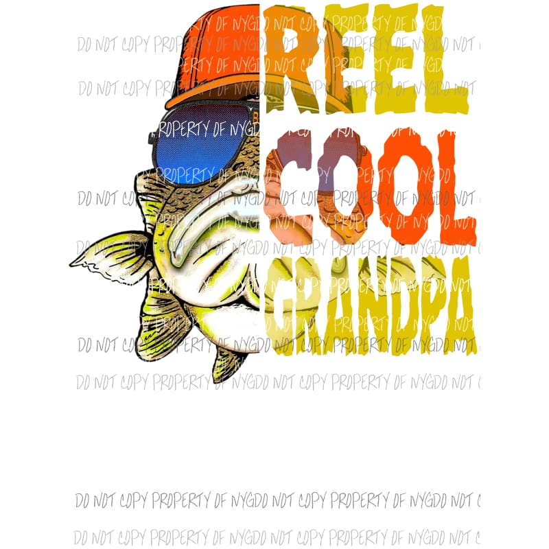 Reel Cool Grandpa Sublimation transfers Heat Transfer