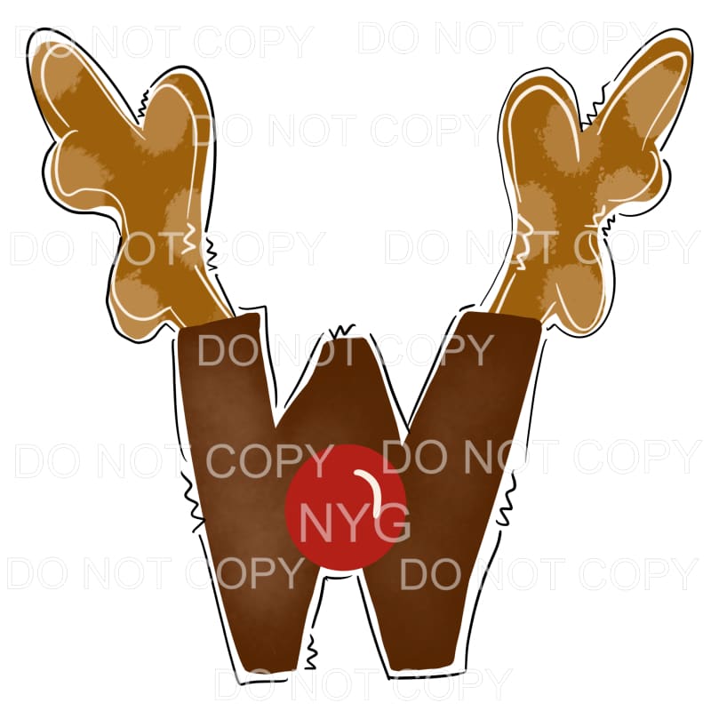 Reindeer Alphabet Letters all letters are in drop down menu 