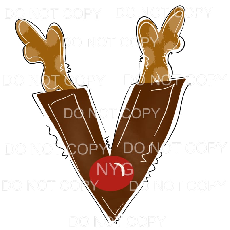 Reindeer Alphabet Letters all letters are in drop down menu 