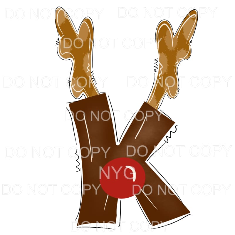 Reindeer Alphabet Letters all letters are in drop down menu 