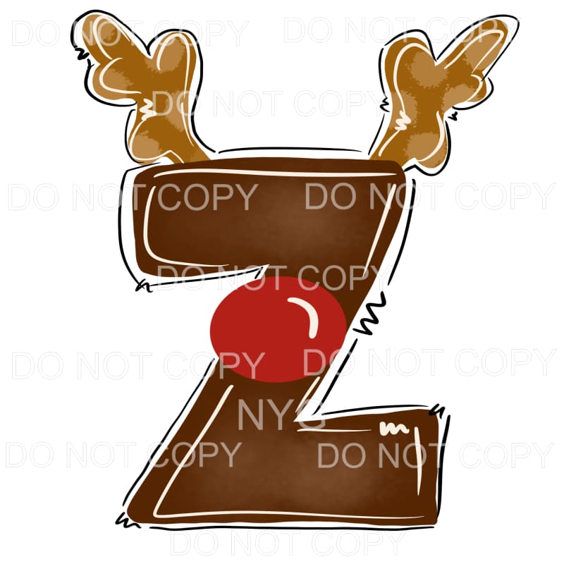 Reindeer Alphabet Letters all letters are in drop down menu 