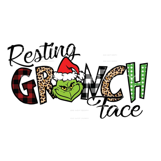 resting grinch face #7516 Sublimation transfers - Heat 