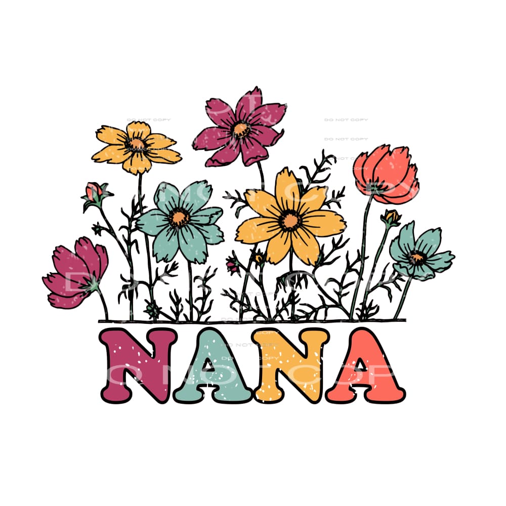 Retro Flower # 12018 CUSTOM Mama - Mimi - Mom - Nana other 