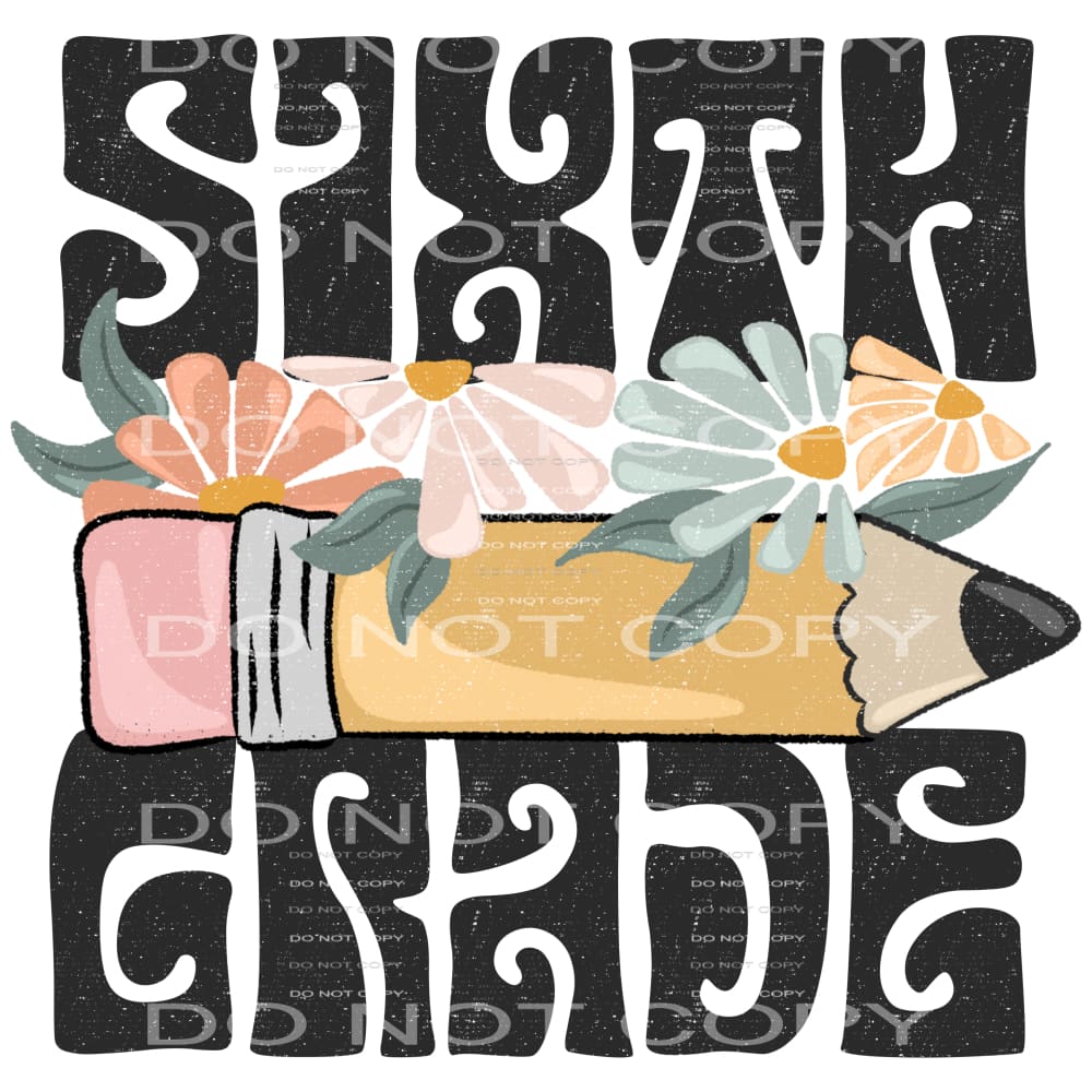 Retro GRADES PRE K TO 6TH GRADE KIDS Sublimation transfers -