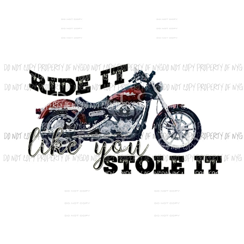 Ride it Sublimation transfers Heat Transfer