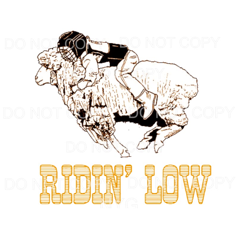 Ridin Low Orange Stripes Sheep #131 Sublimation transfers - 