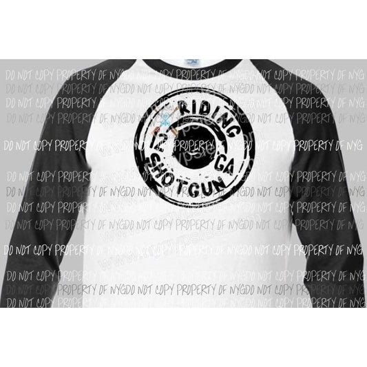 Riding Shotgun sublimation transfer Heat Transfer