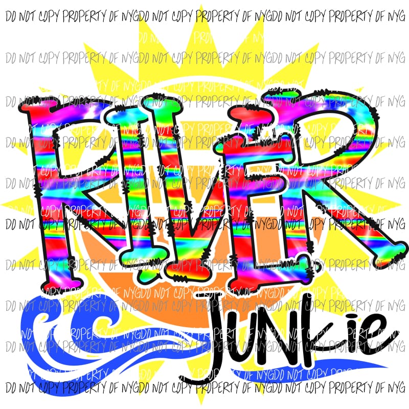 River Junkie #2 Sublimation transfers Heat Transfer