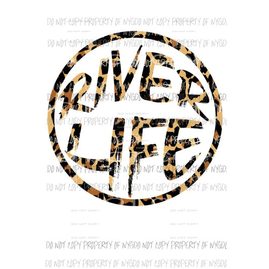 River Life #1 leopard Sublimation transfers Heat Transfer