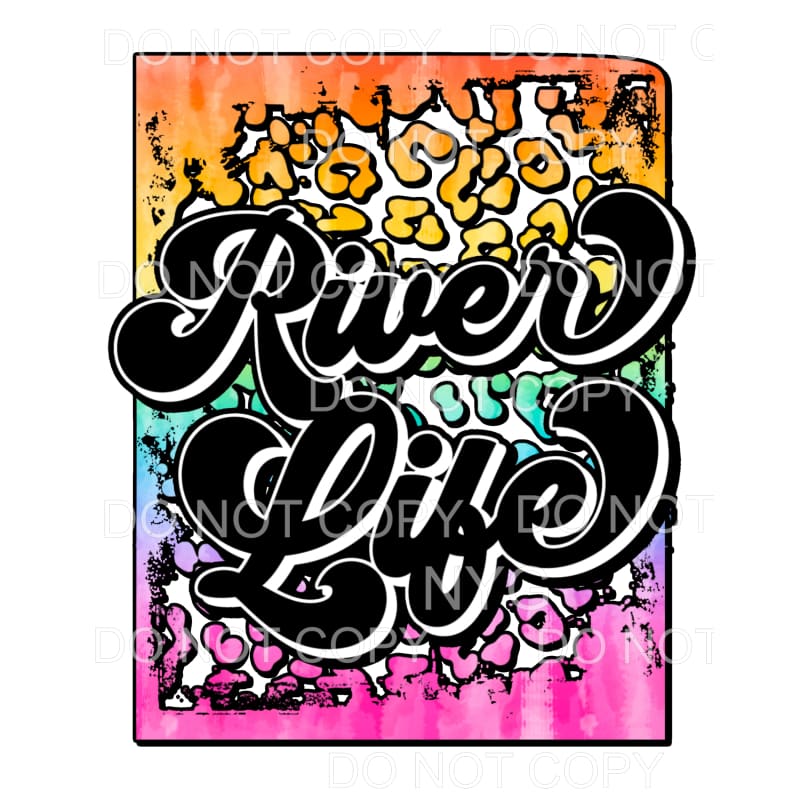 River Life Bright Color Leopard Sublimation transfers - Heat