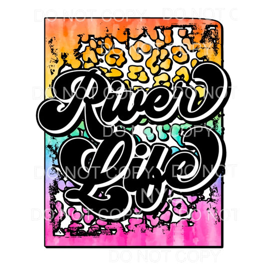 River Life Bright Color Leopard Sublimation transfers - Heat
