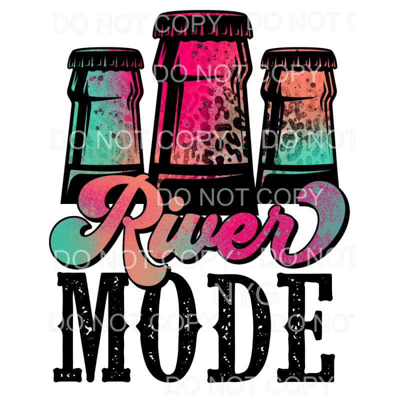 River Mode Colorful Leopard Bottles Distressed Sublimation 