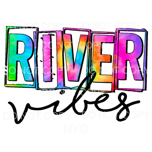 River Vibes Bright Colors Sublimation transfers - Heat 