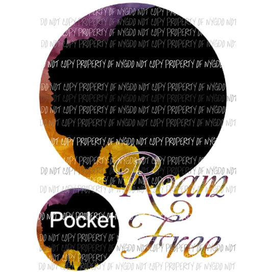 Roam free buffalo with pocket #1 Sublimation transfers Heat Transfer