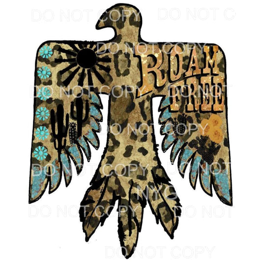 Roam Free Thunderbird Leopard Turquoise Sublimation 