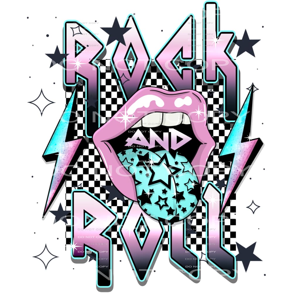 Rock and roll # 1027 - Heat Transfer Graphic Tee - women’s