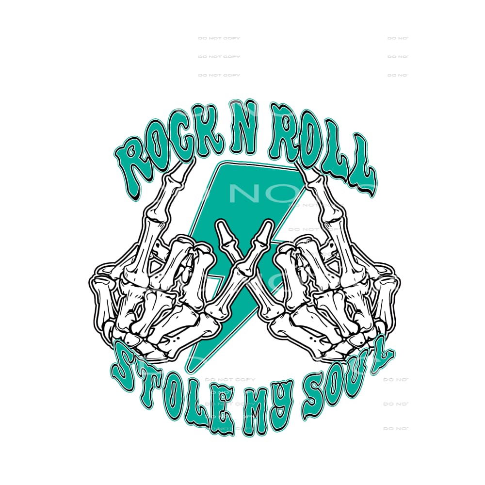 Rock N Roll stole my soul # 12027 Sublimation transfers - 