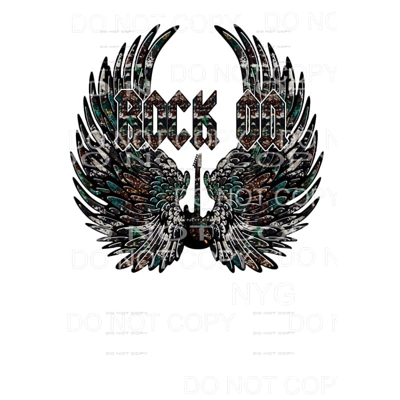 Rock On Wings # 3 Sublimation transfers - Heat Transfer