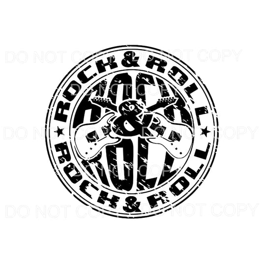 Rock & Roll Guitars Distressed #3 Sublimation transfers - 