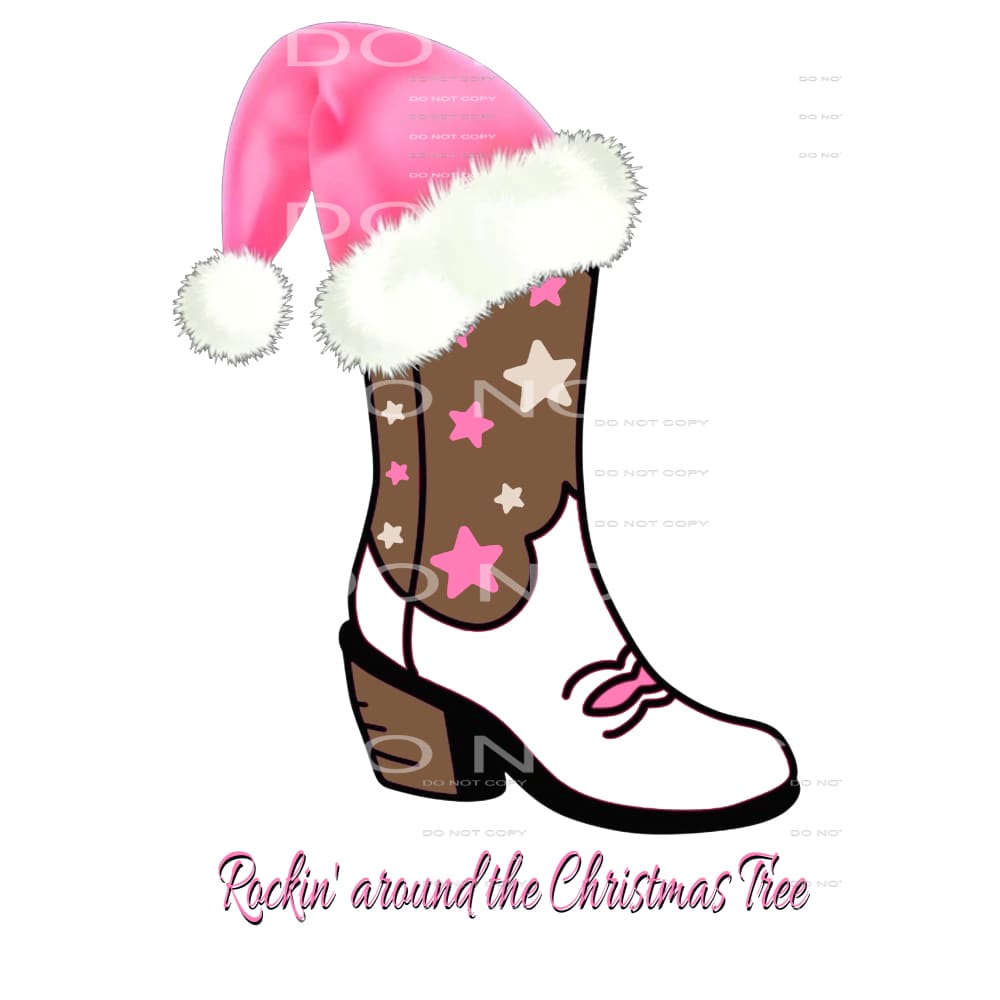 rockin around the Christmas Tree boot # 2262 Sublimation