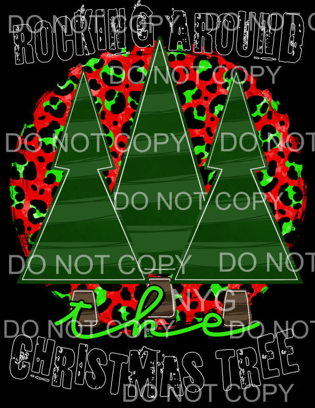 Rocking Around The Christmas Tree Geen Stripe Trees Red Lime