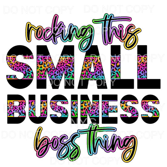 Rocking This Small Business Boss Thing Rainbow Leopard #1282