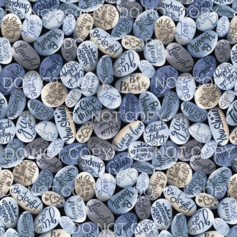 Rocks With Inspiring Sayings Sheet Sublimation transfers - 