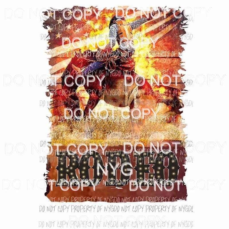 Rodeo Cowboy # 9 rodeo Sublimation transfers Heat Transfer