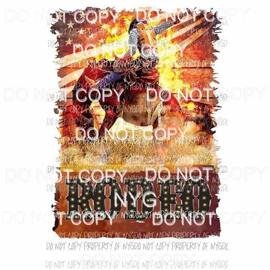 Rodeo Cowboy # 9 rodeo Sublimation transfers Heat Transfer