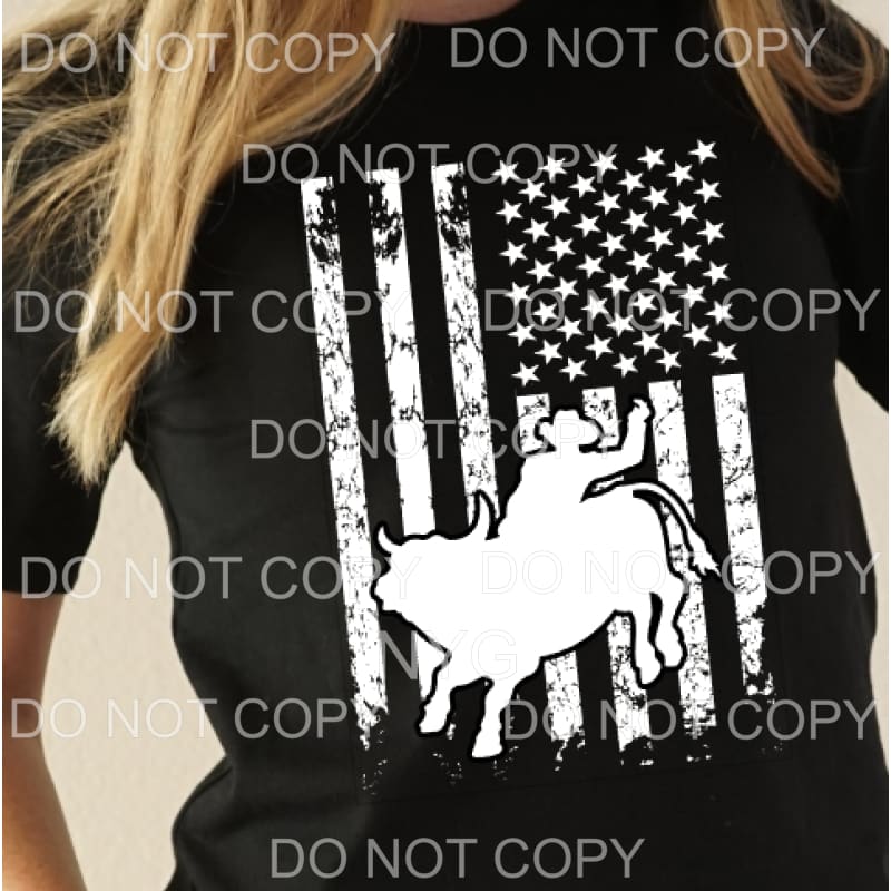 Rodeo Cowboy cowgirl Flag # 522 WHITE SCREEN PRINT can go on