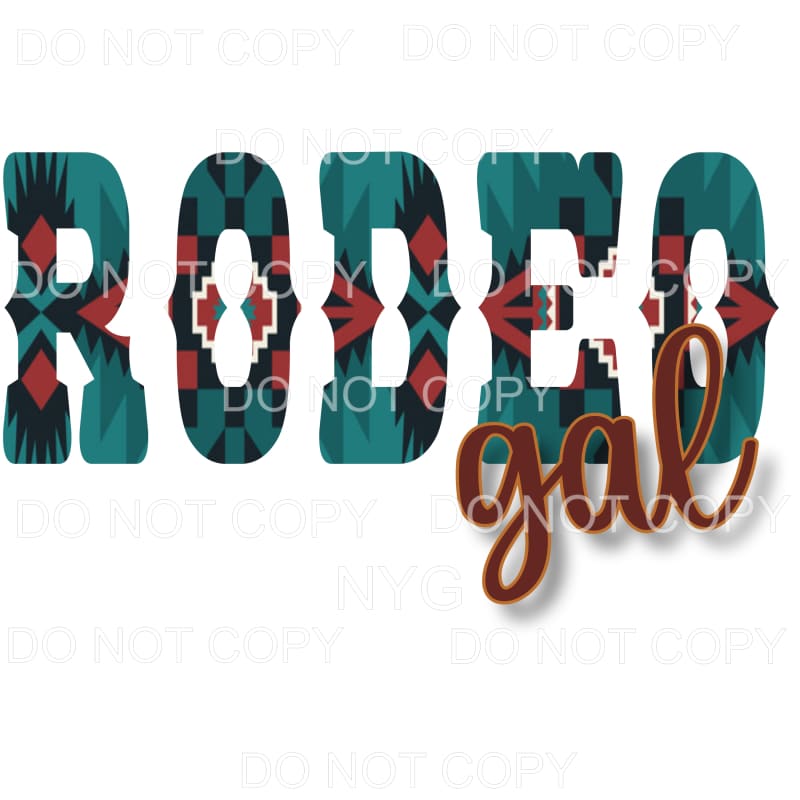 Rodeo Gal Aztec Sublimation transfers - Heat Transfer
