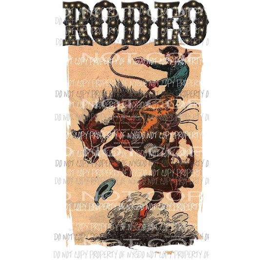 Rodeo Horse Sublimation transfers Heat Transfer