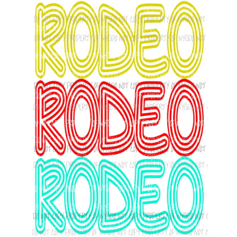 Rodeo Rodeo Rodeo Sublimation transfers Heat Transfer