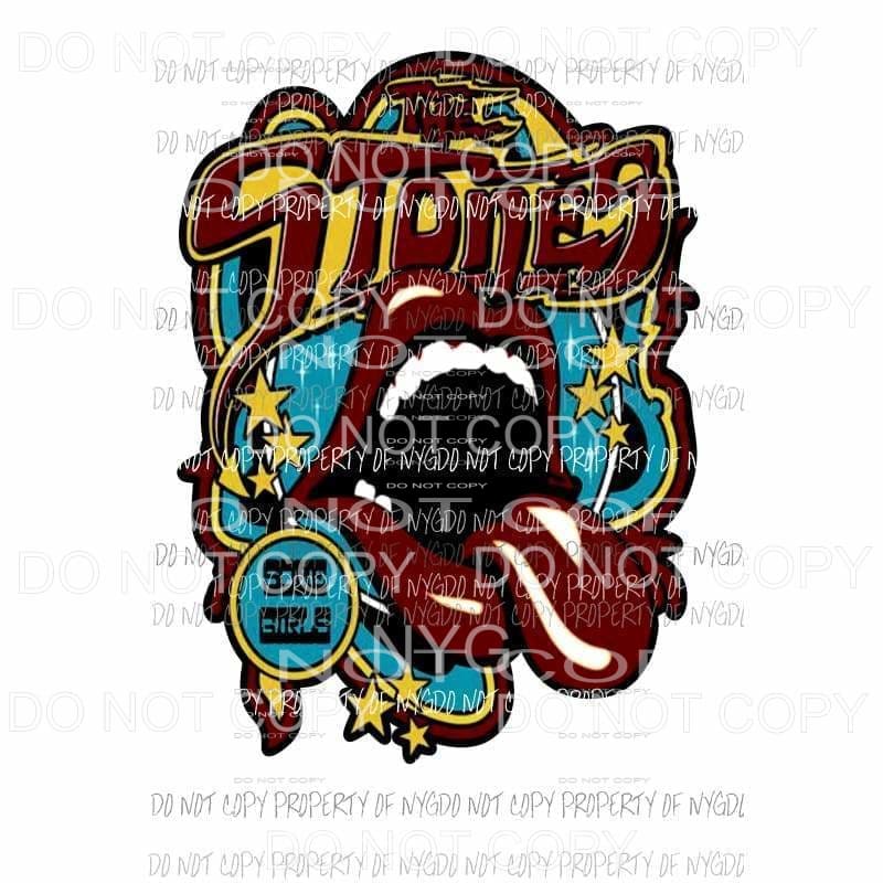 Rolling Stones grunge #4 Sublimation transfers Heat Transfer