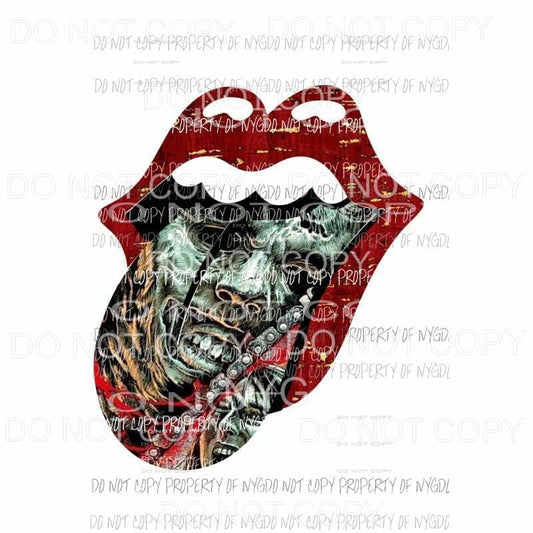 Rolling stones Horror Lips # 1 Sublimation transfers Heat Transfer
