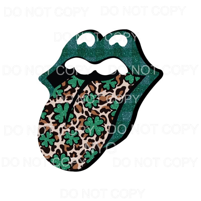 Rolling Stones Lips Clover st patricks day # 8 Sublimation 