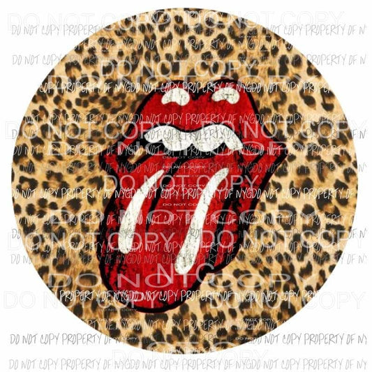 Rolling stones Lips leopard 2 Sublimation transfers Heat Transfer