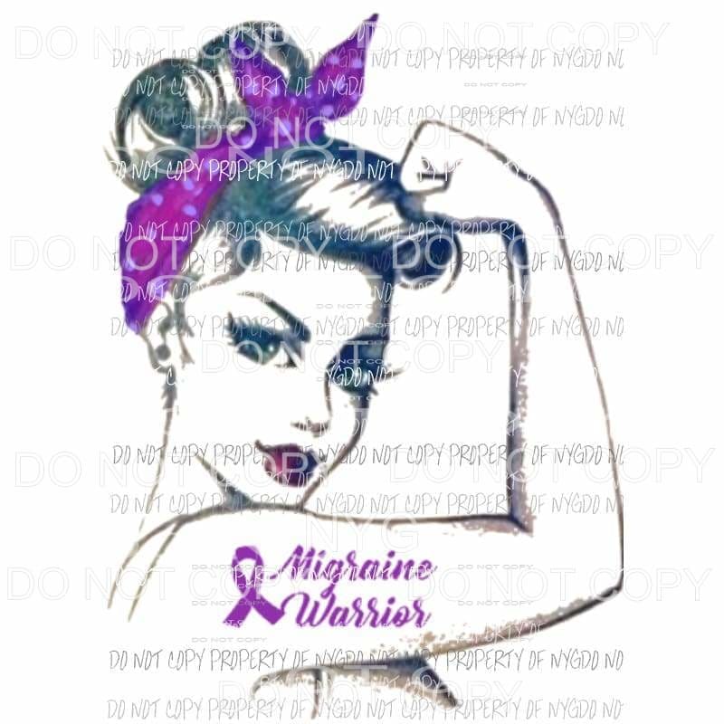 Rosie Migraine warrior Sublimation transfers Heat Transfer