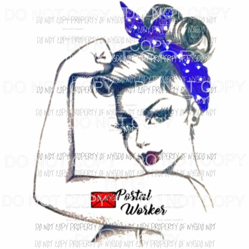 Rosie Postal Worker Sublimation transfers Heat Transfer