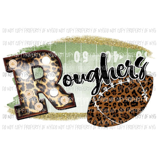 Roughers football field leopard Sublimation transfers Heat Transfer