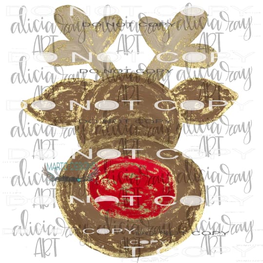 Rudolph #8465 Sublimation transfers - Heat Transfer Graphic